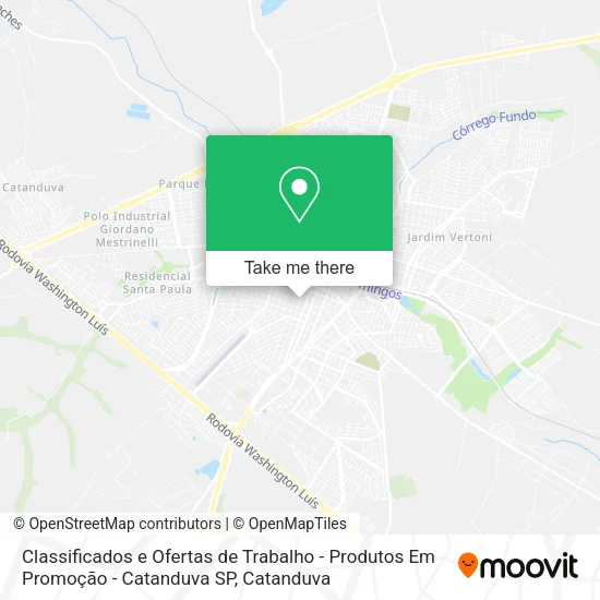 Classificados e Ofertas de Trabalho - Produtos Em Promoção - Catanduva SP map