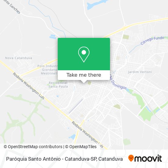 Paróquia Santo Antônio - Catanduva-SP map