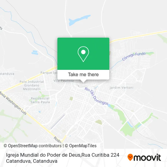 Igreja Mundial do Poder de Deus,Rua Curitiba 224 Catanduva map