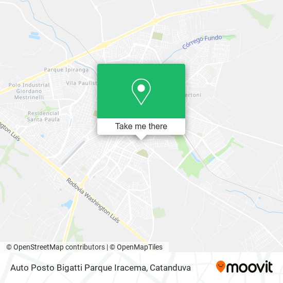 Mapa Auto Posto Bigatti Parque Iracema