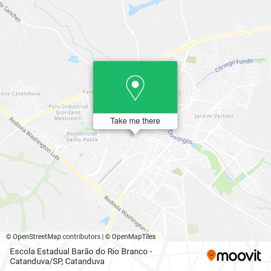 Mapa Escola Estadual Barão do Rio Branco - Catanduva / SP