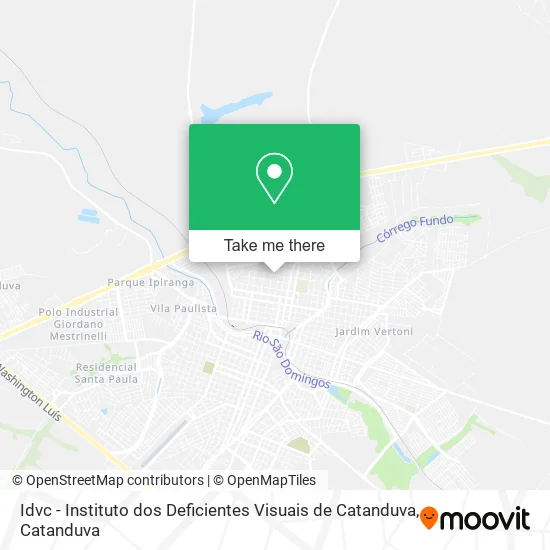 Idvc - Instituto dos Deficientes Visuais de Catanduva map