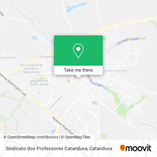 Sindicato dos Professores Catanduva map