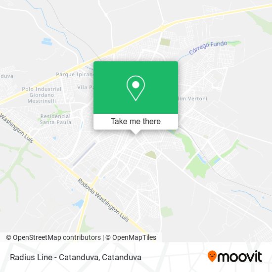 Radius Line - Catanduva map