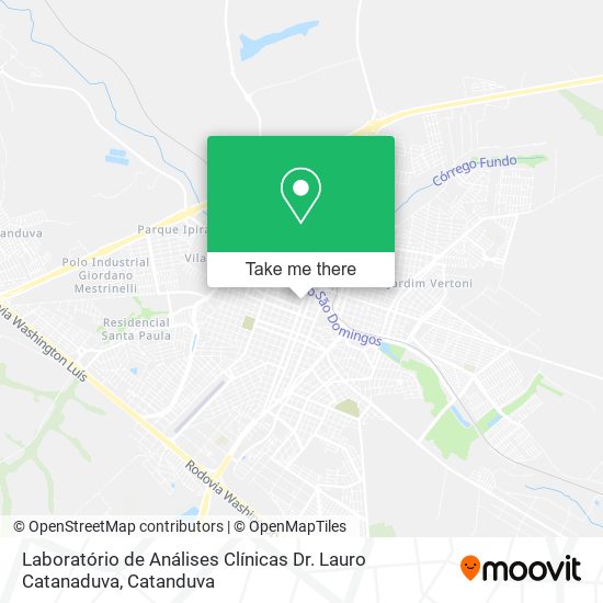 Mapa Laboratório de Análises Clínicas Dr. Lauro Catanaduva