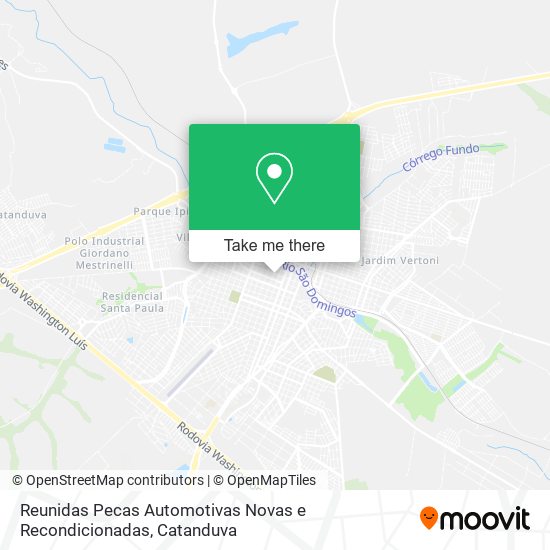 Mapa Reunidas Pecas Automotivas Novas e Recondicionadas