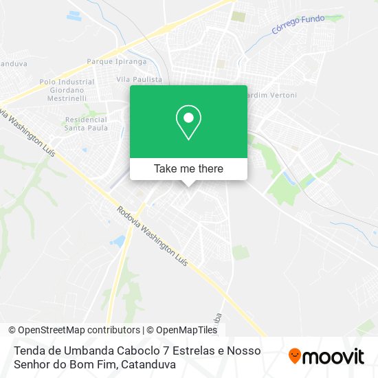 Mapa Tenda de Umbanda Caboclo 7 Estrelas e Nosso Senhor do Bom Fim