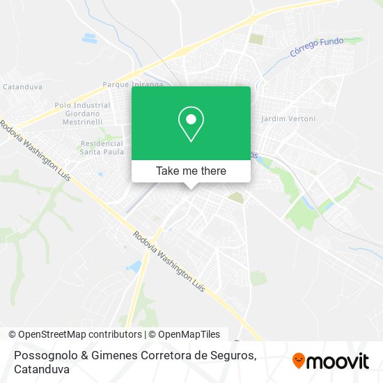 Mapa Possognolo & Gimenes Corretora de Seguros