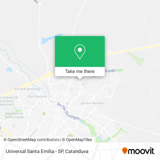 Universal Santa Emília - SP map