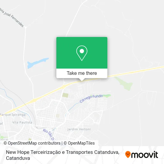 Mapa New Hope Terceirização e Transportes Catanduva