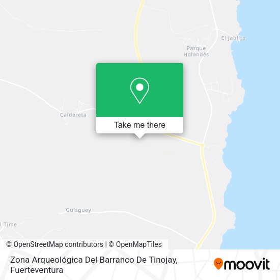 Zona Arqueológica Del Barranco De Tinojay map