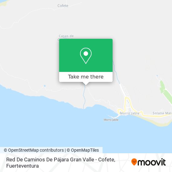 Red De Caminos De Pájara Gran Valle - Cofete map