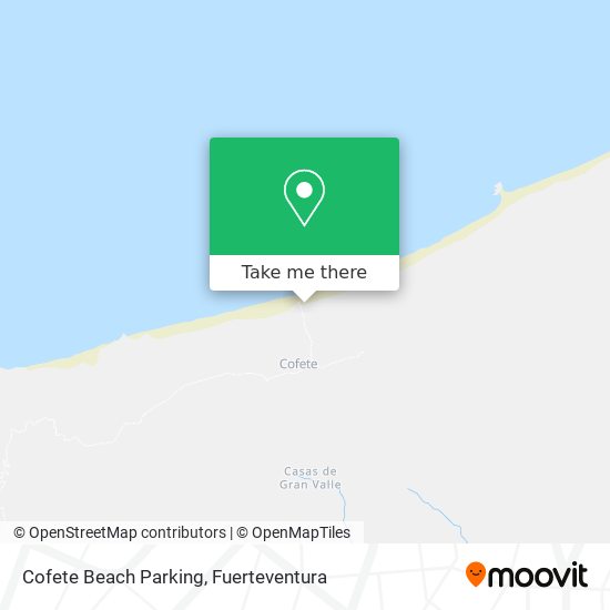 Cofete Beach Parking map