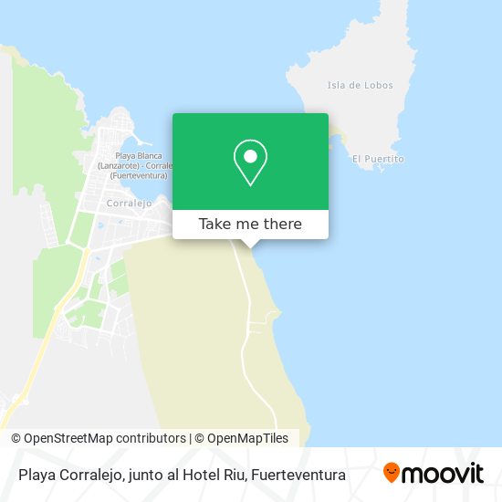 Playa Corralejo, junto al Hotel Riu map