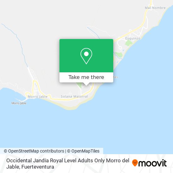 Occidental Jandía Royal Level Adults Only Morro del Jable map