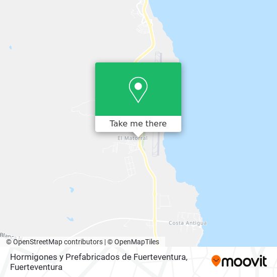 Hormigones y Prefabricados de Fuerteventura map