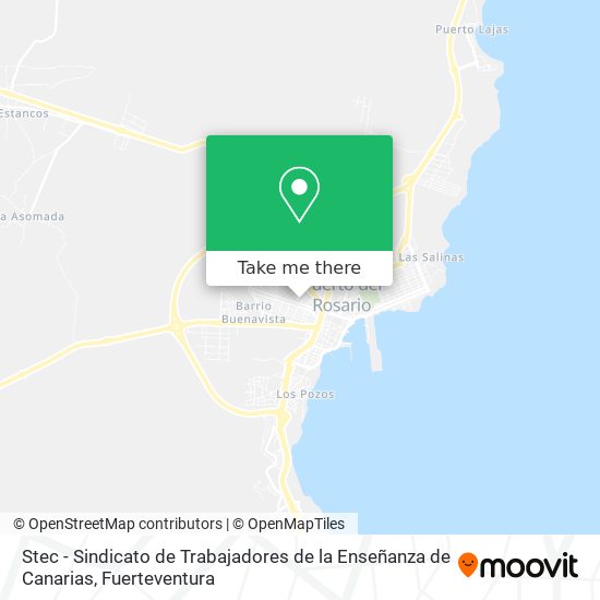 Stec - Sindicato de Trabajadores de la Enseñanza de Canarias map