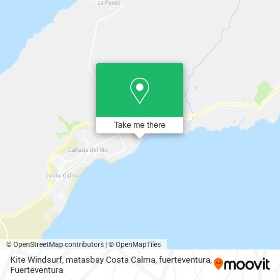 Kite Windsurf, matasbay Costa Calma, fuerteventura map