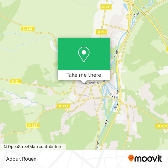 Mapa Adour