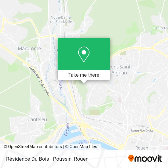 Résidence Du Bois - Poussin map