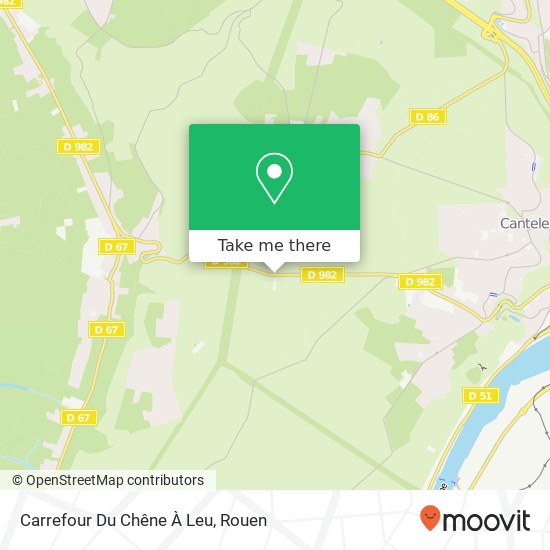 Mapa Carrefour Du Chêne À Leu