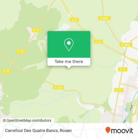 Carrefour Des Quatre Bancs map
