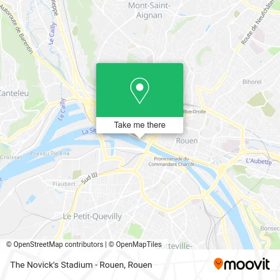The Novick's Stadium - Rouen map