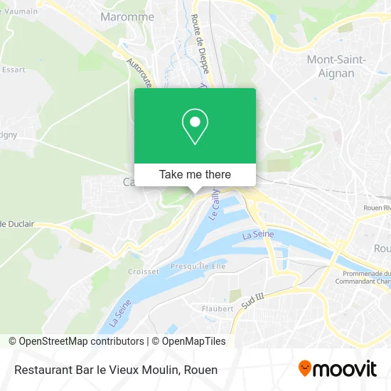 Restaurant Bar le Vieux Moulin map