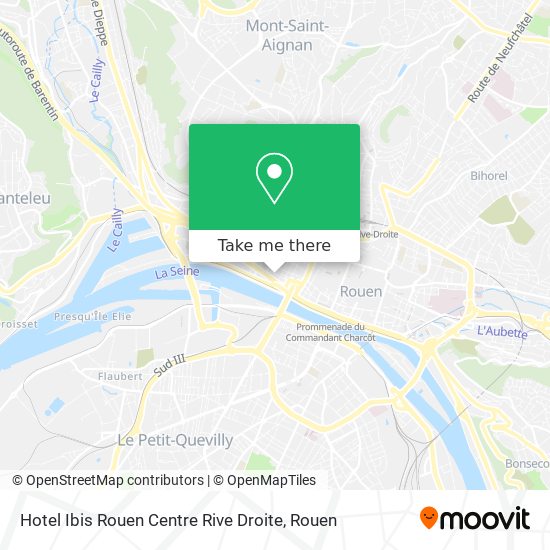 Hotel Ibis Rouen Centre Rive Droite map