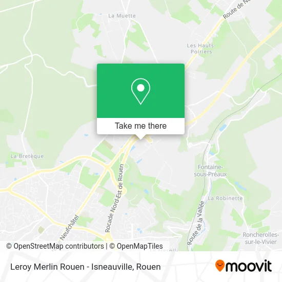 Leroy Merlin Rouen - Isneauville map