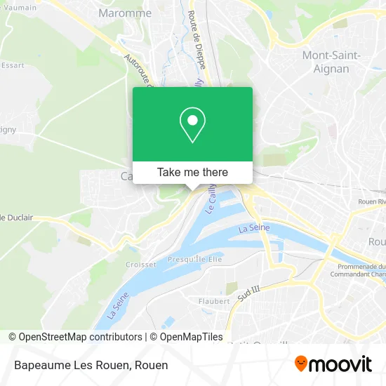 Bapeaume Les Rouen map