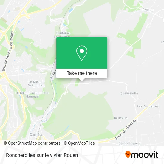 Roncherolles sur le vivier map