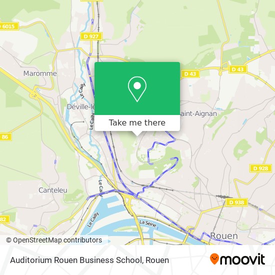 Mapa Auditorium Rouen Business School