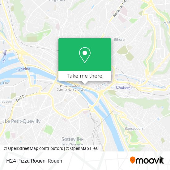 Mapa H24 Pizza Rouen