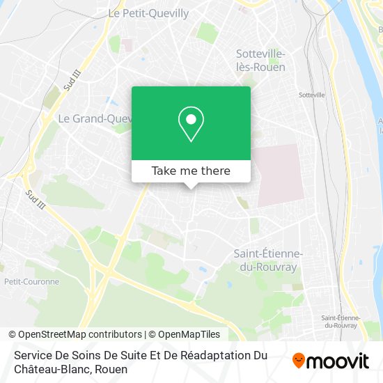 Service De Soins De Suite Et De Réadaptation Du Château-Blanc map