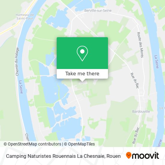 Camping Naturistes Rouennais La Chesnaie map