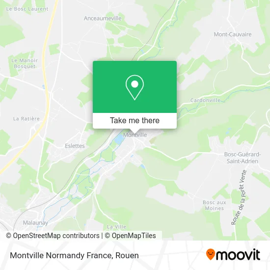 Montville Normandy France map