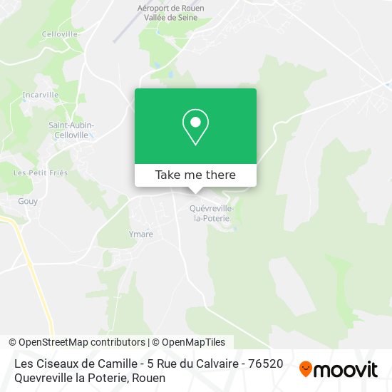 Mapa Les Ciseaux de Camille - 5 Rue du Calvaire - 76520 Quevreville la Poterie