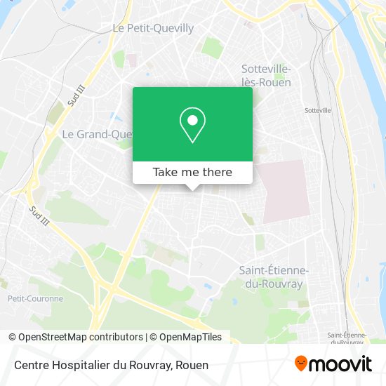 Mapa Centre Hospitalier du Rouvray