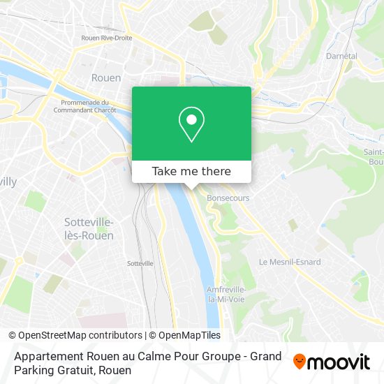 Mapa Appartement Rouen au Calme Pour Groupe - Grand Parking Gratuit