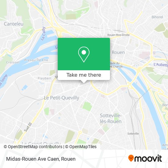 Midas-Rouen Ave Caen map