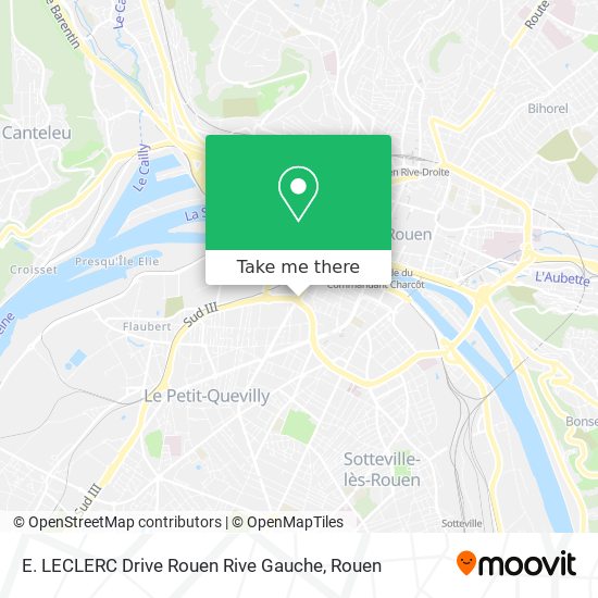 Mapa E. LECLERC Drive Rouen Rive Gauche
