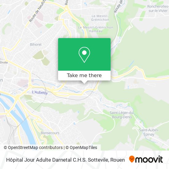 Mapa Hôpital Jour Adulte Darnetal C.H.S. Sottevile