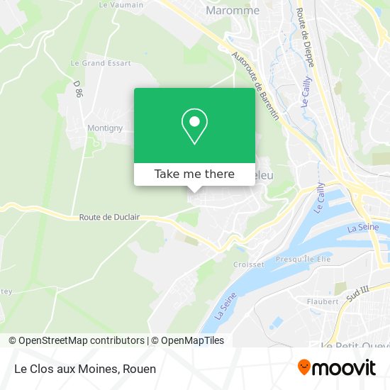 Mapa Le Clos aux Moines