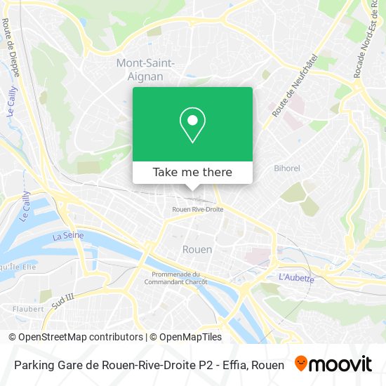 Parking Gare de Rouen-Rive-Droite P2 - Effia map