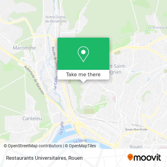 Mapa Restaurants Universitaires