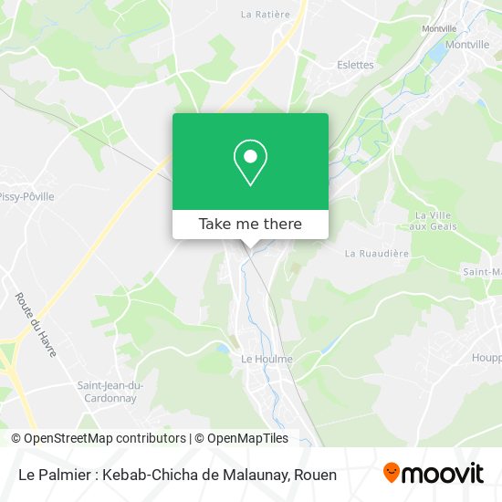 Mapa Le Palmier : Kebab-Chicha de Malaunay