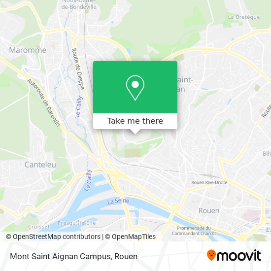Mapa Mont Saint Aignan Campus