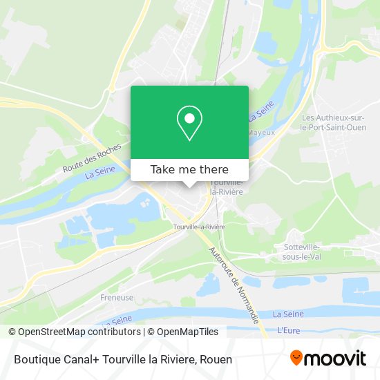Boutique Canal+ Tourville la Riviere map