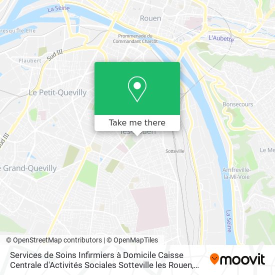 Mapa Services de Soins Infirmiers à Domicile Caisse Centrale d'Activités Sociales Sotteville les Rouen